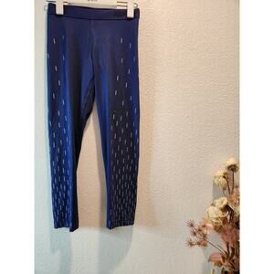 Nike Pro Dri-Fit Women’s Small 3/4 Leggings Reflective Blue Crop Pants S‎